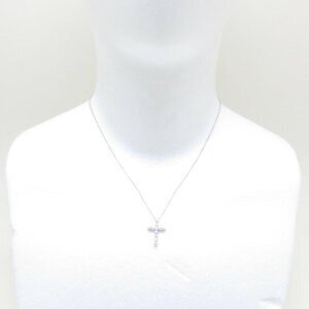 Tiffany Cross Diamond Necklace Platinum
